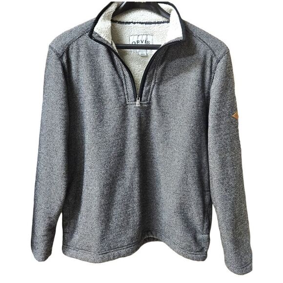 ORVIS Men's Thick & Warm 1/2 Zip-upβSherpa Outdoor Pullover - Picture 4 of 13
